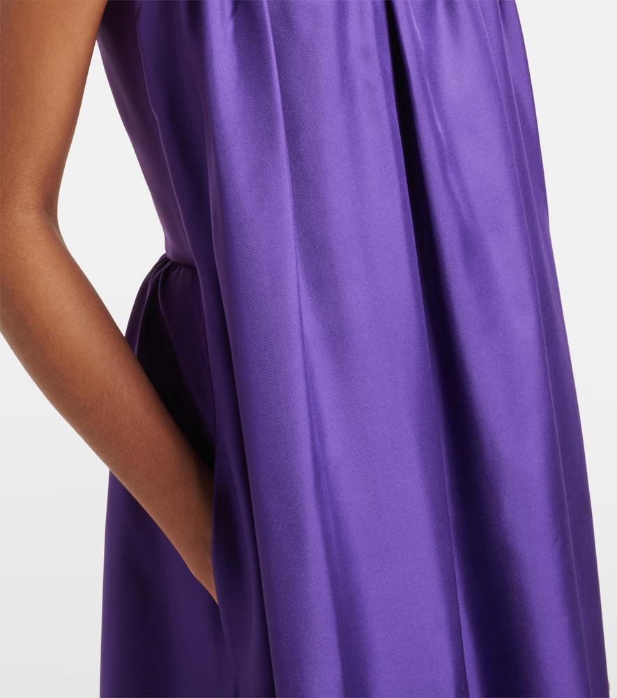  Max Mara Max Mara Vestido Largo Edda De Seda Plisado 