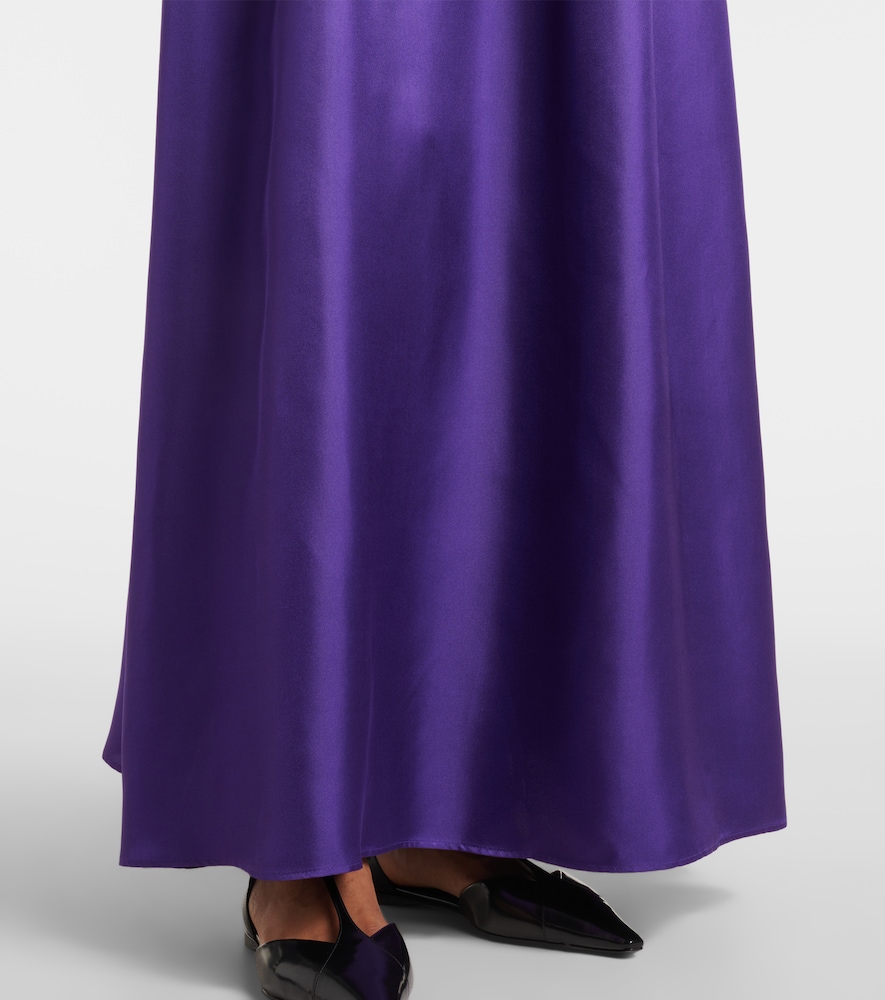  Max Mara Max Mara Vestido Largo Edda De Seda Plisado 