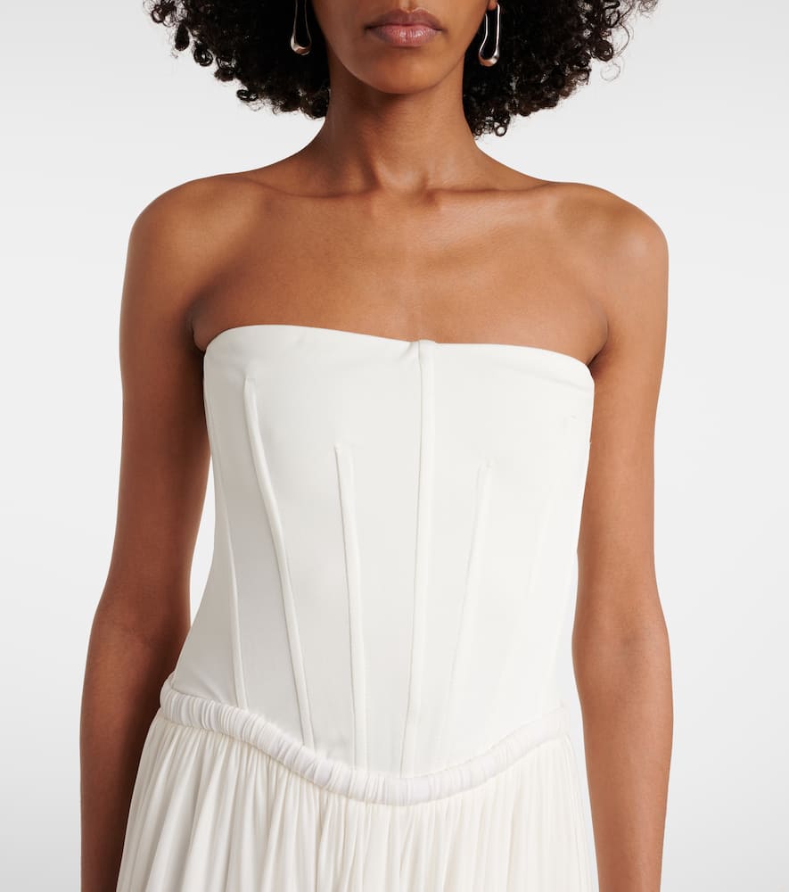 SIMKHAI ADALYS GATHERED CORSET DRESS