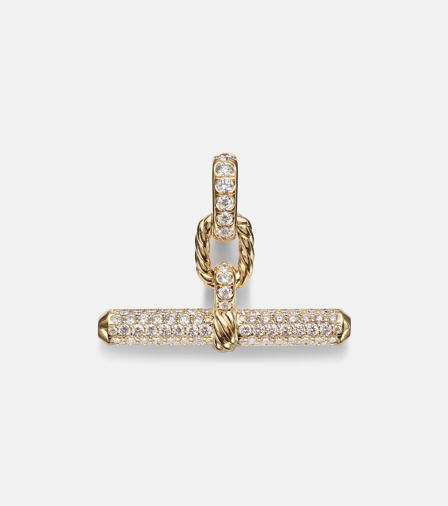 David Yurman Madison 18kt Gold Pendant With Diamond In Pink