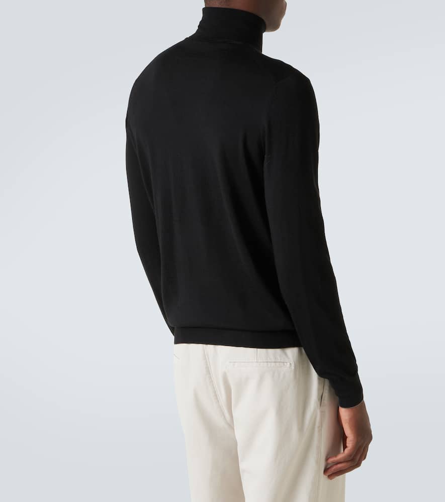 Brunello Cucinelli Wool And Cashmere Turtleneck Sweater In Black