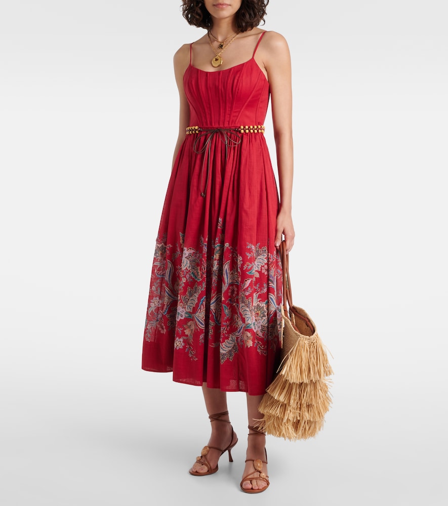 Zimmermann Rhiannon gathered paisley cotton midi dress