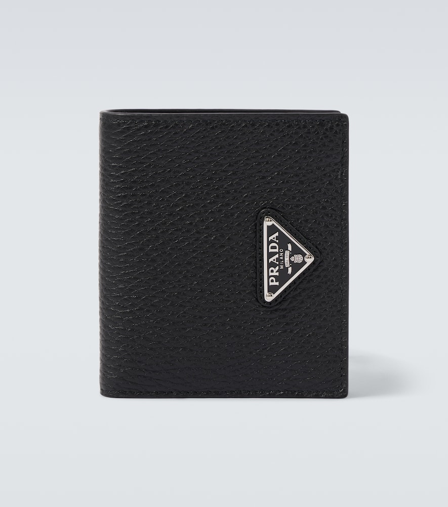 Logo leather wallet