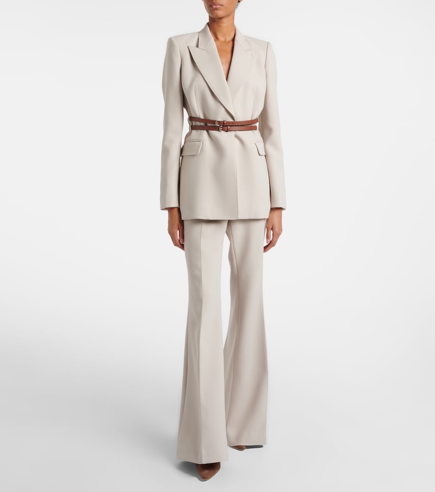  Gabriela Hearst Gabriela Hearst Weite High-rise-hose Rhein Aus Wolle 