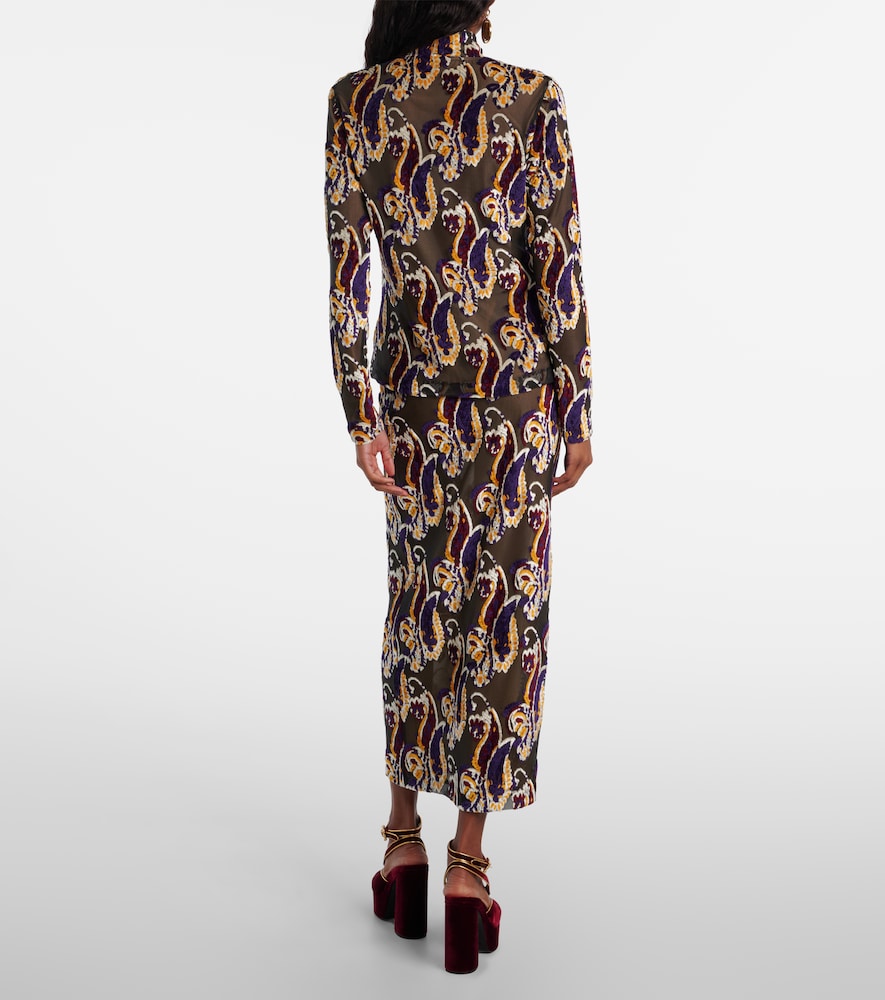  Etro Etro Paisley Semi-sheer Top 