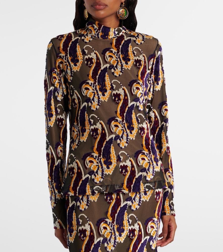  Etro Etro Paisley Semi-sheer Top 