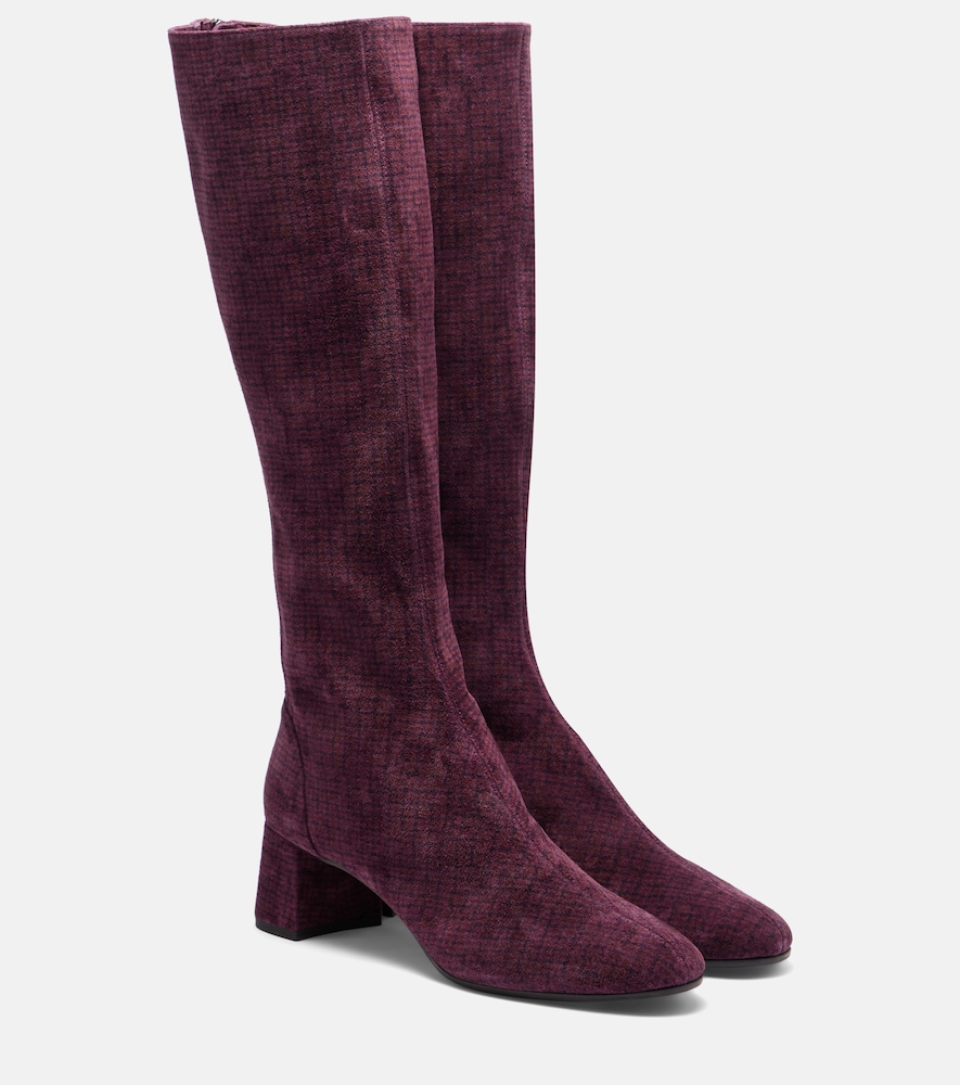 Aquazzura Saint Honoré 50 suede knee-high boots
