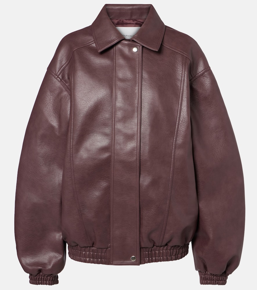 The Frankie Shop Prescott Oversized Jacket In Burgundy