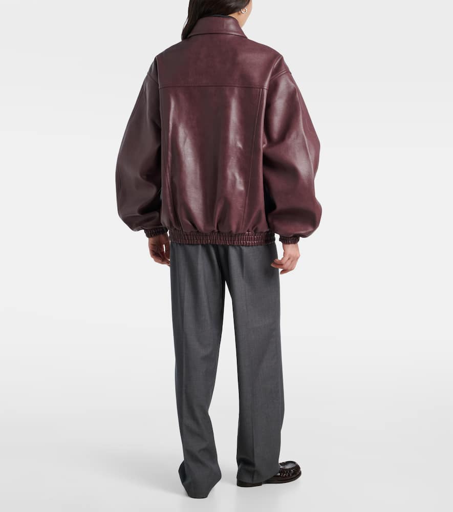 The Frankie Shop Prescott Oversized Jacket In Burgundy