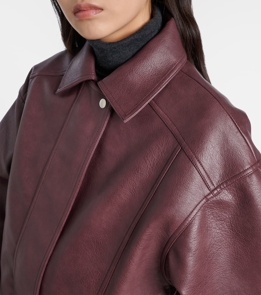 The Frankie Shop Prescott Oversized Jacket In Burgundy