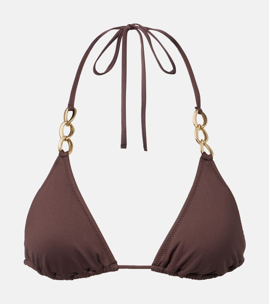 Melissa Odabash Chain-detail Bikini Top In Brown