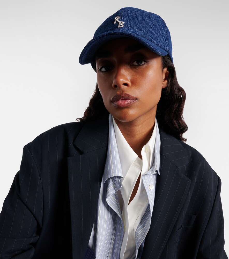 Ruslan Baginskiy RB embellished denim baseball cap