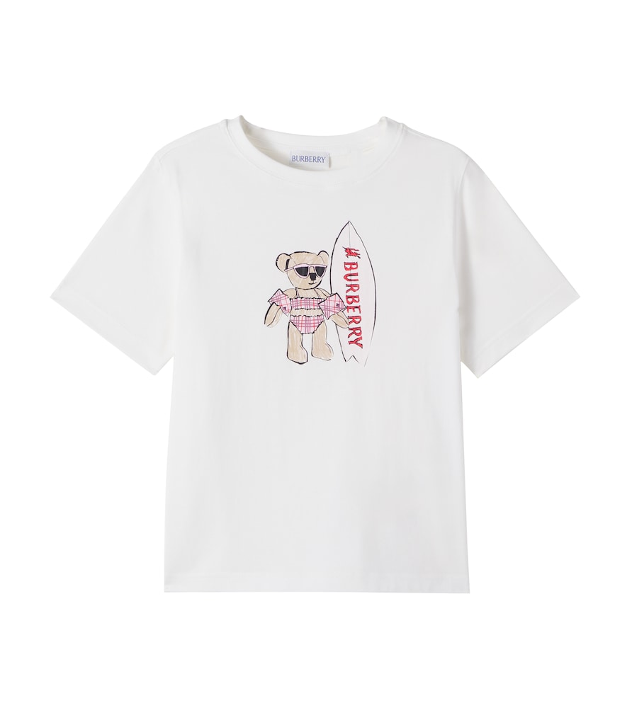 Burberry Kids White Surfer Bear Cotton Jersey T-Shirt Y Size 14 - Mytheresa