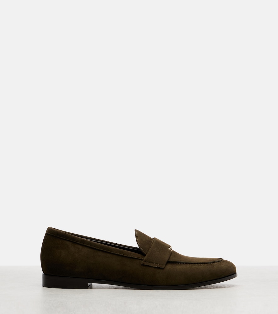  Max Mara Max Mara Embellished Suede Loafers 