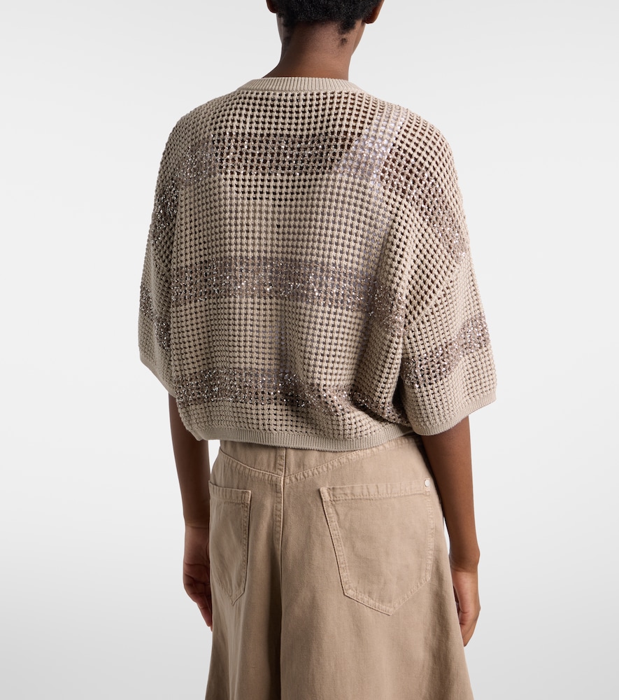  Brunello Cucinelli Brunello Cucinelli Cardigan Aus Baumwolle Mit Pailletten 