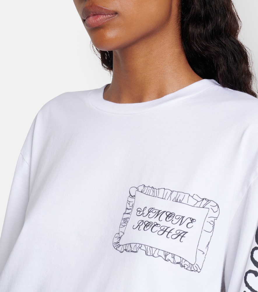  Simone Rocha Simone Rocha Bedrucktes Longsleeve Aus Baumwoll-jersey 
