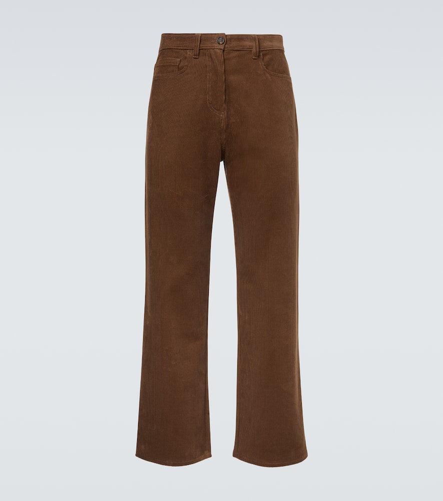Miu Miu Cotton corduroy straight pants