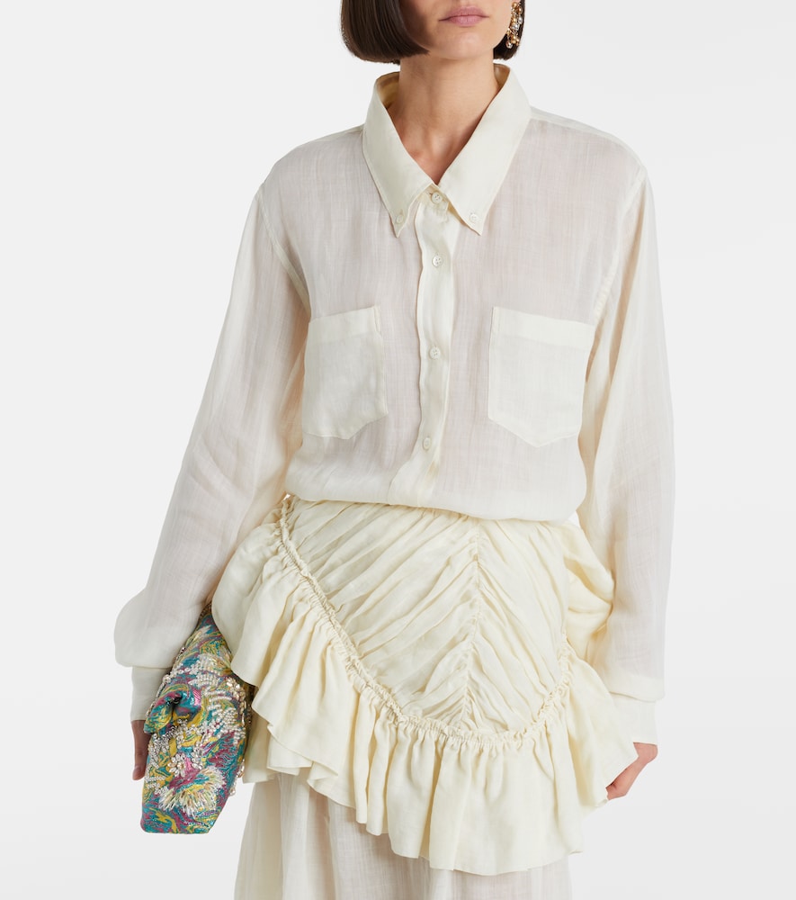 Dries Van Noten Oversized ramie shirt