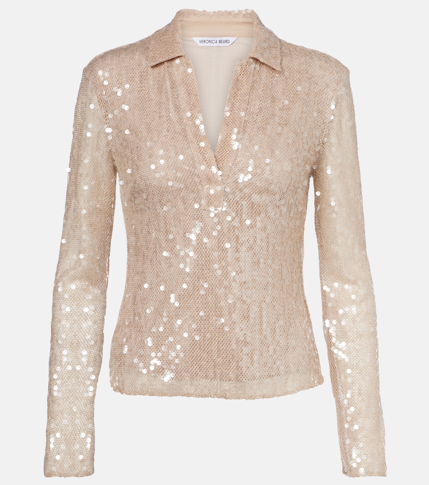 Veronica Beard Women's Beige Meryl Sequined Blouse UK Size 4 - Mytheresa