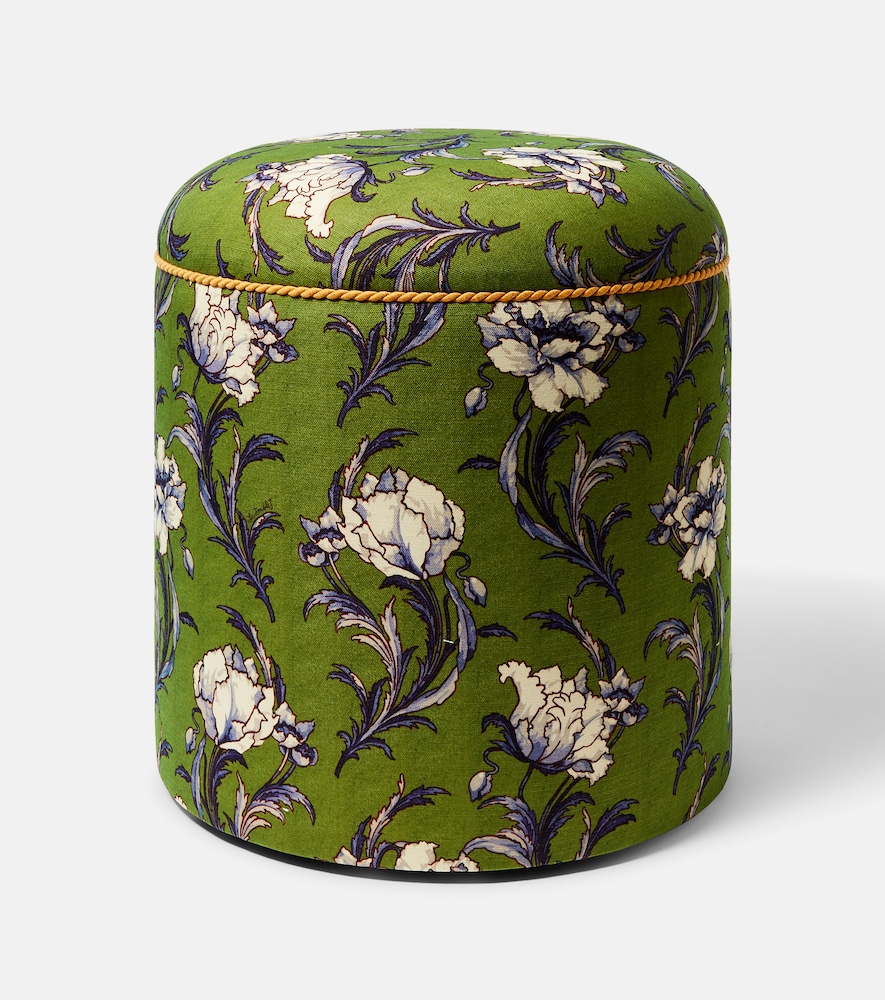La Doublej Unisex Green Baba' Floral Canvas Pouf - Mytheresa