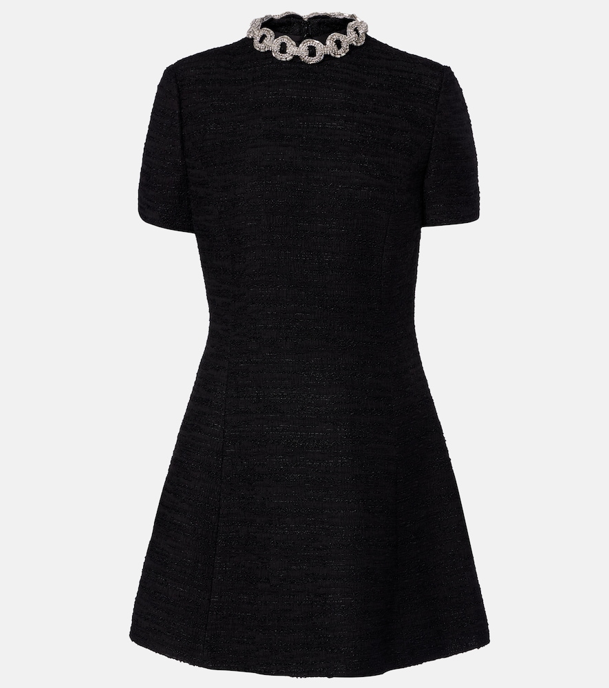 Valentino Women's Black Embellished Minidress UK Size 14 - Mytheresa