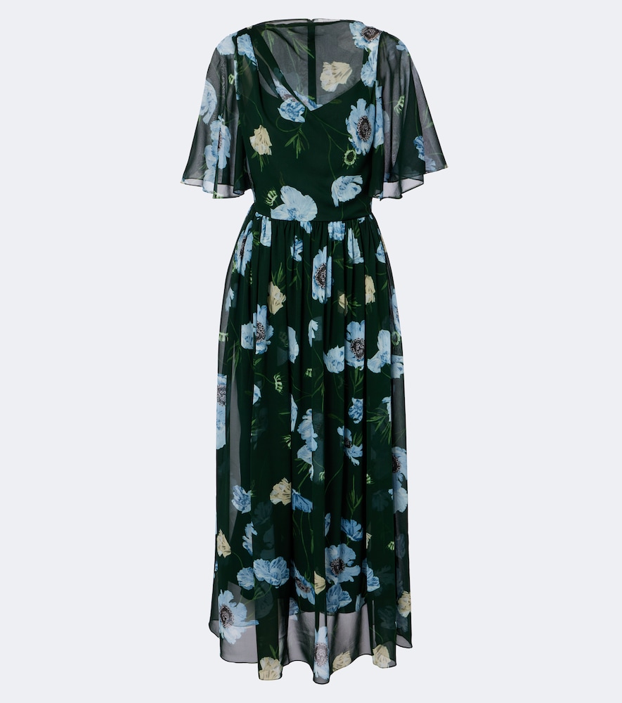 Erdem Floral draped silk voile midi dress | Thumbnail 6 Erdem Floral draped silk voile midi dress | Thumbnail 6