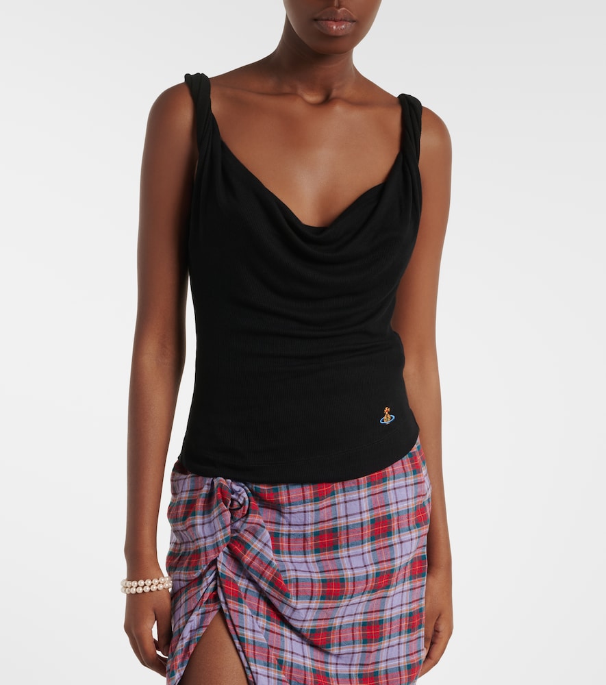 Anna Ribbed-Knit Tank Top