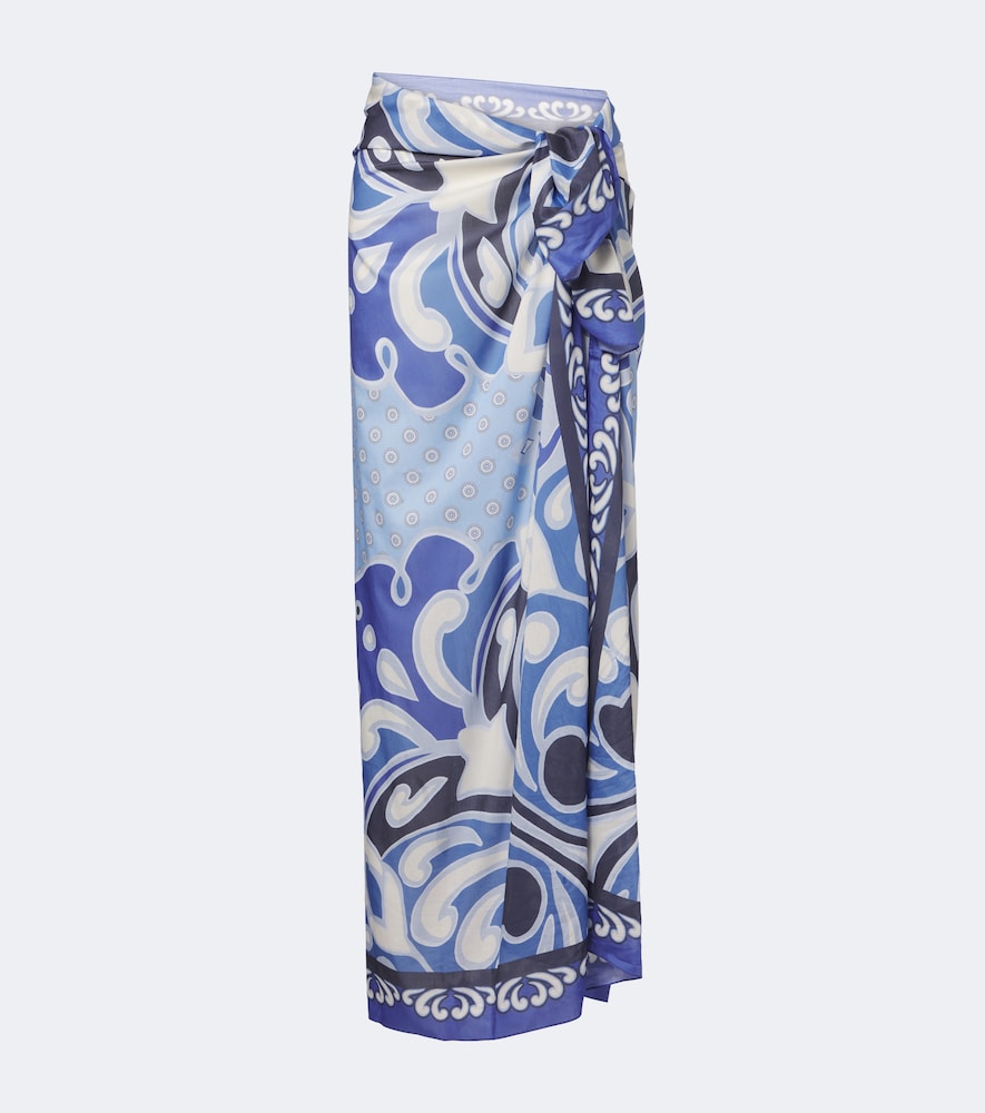 Bedrucktes Strandkleid aus Baumwolle