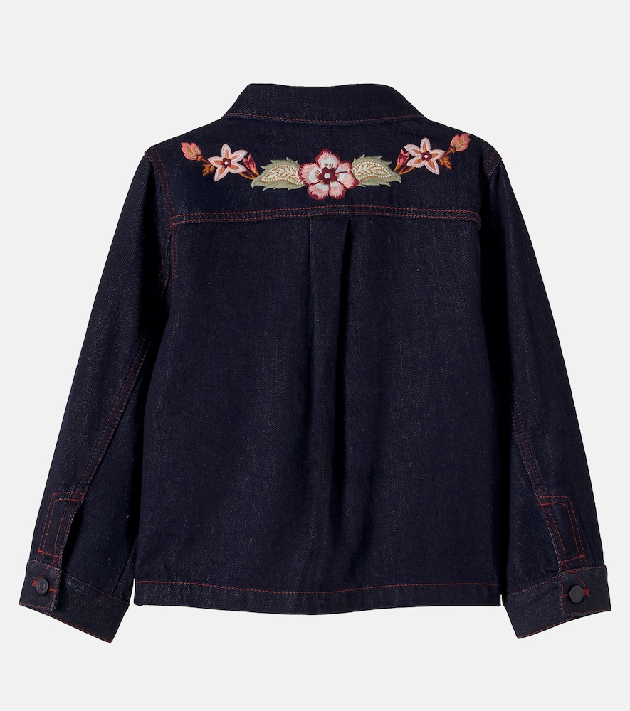  Zimmermann Kids Zimmermann Kids Aster Floral Denim Jacket 