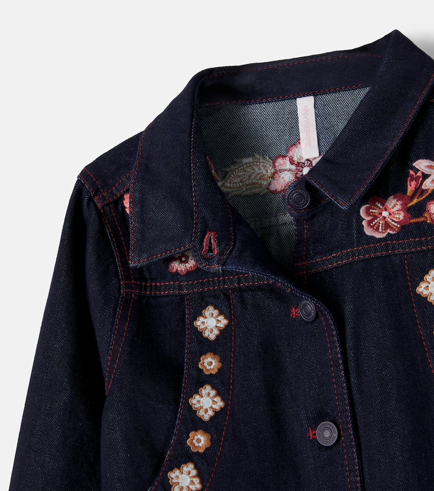  Zimmermann Kids Zimmermann Kids Aster Floral Denim Jacket 