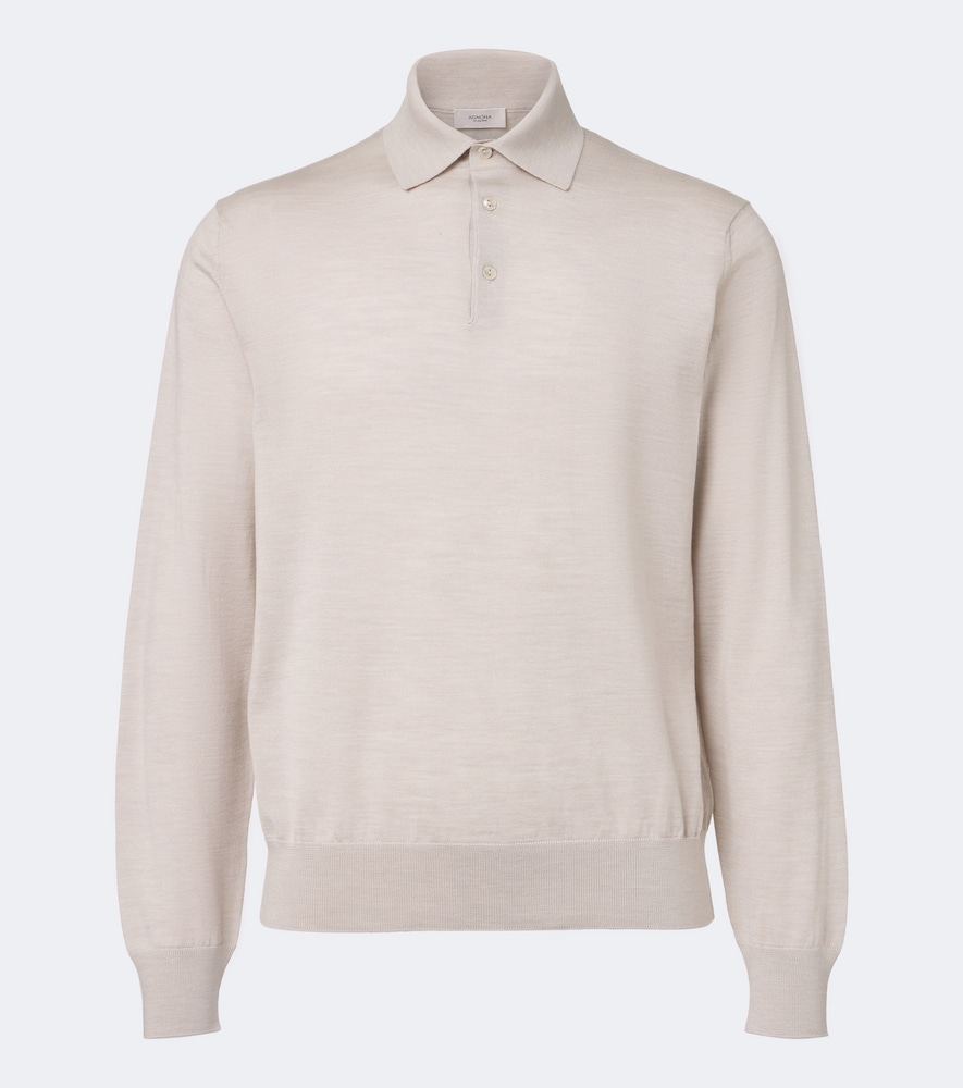 Polo in lana, seta e cashmere