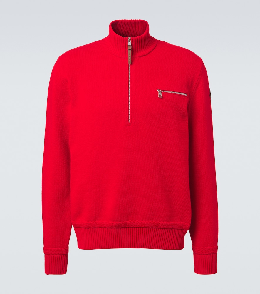 Moncler Wool and cashmere half-zip sweater