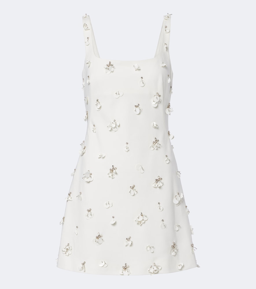 Simkhai Ziva Embellished Crêpe Minidress In White