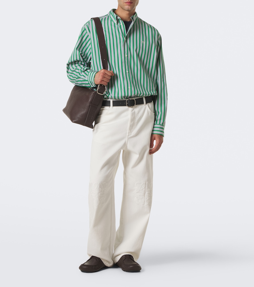 Double L Striped Cotton Poplin Shirt