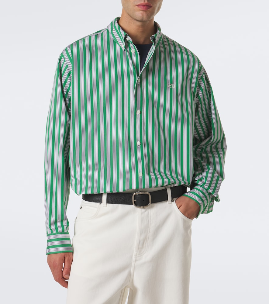 Double L Striped Cotton Poplin Shirt