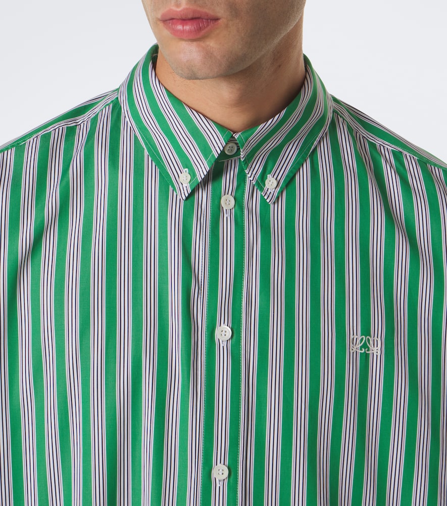 Double L Striped Cotton Poplin Shirt