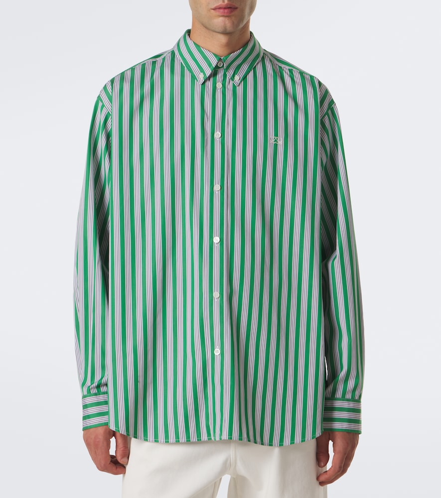 Double L Striped Cotton Poplin Shirt