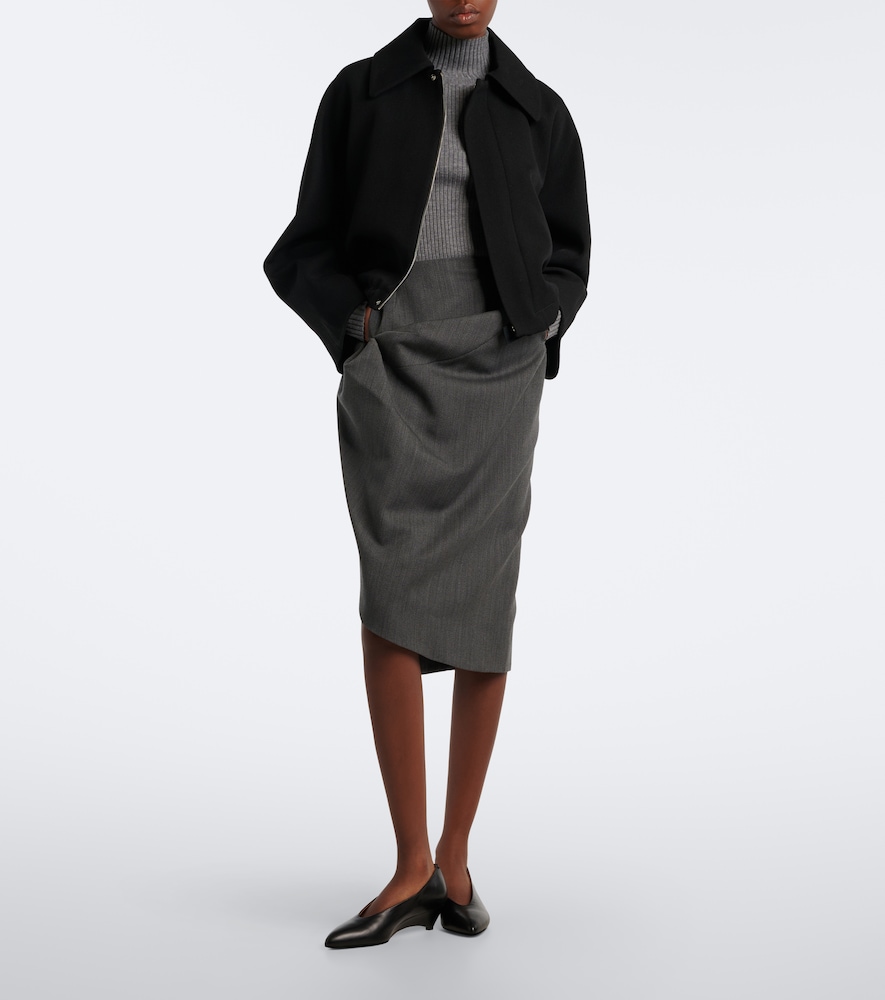 Draped Asymmetric Virgin Midi