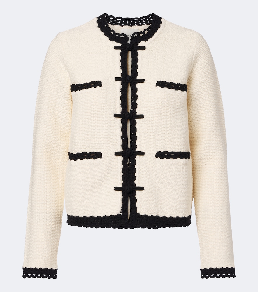 Posse Hattie Crochet-trimmed Jacket In Neutral