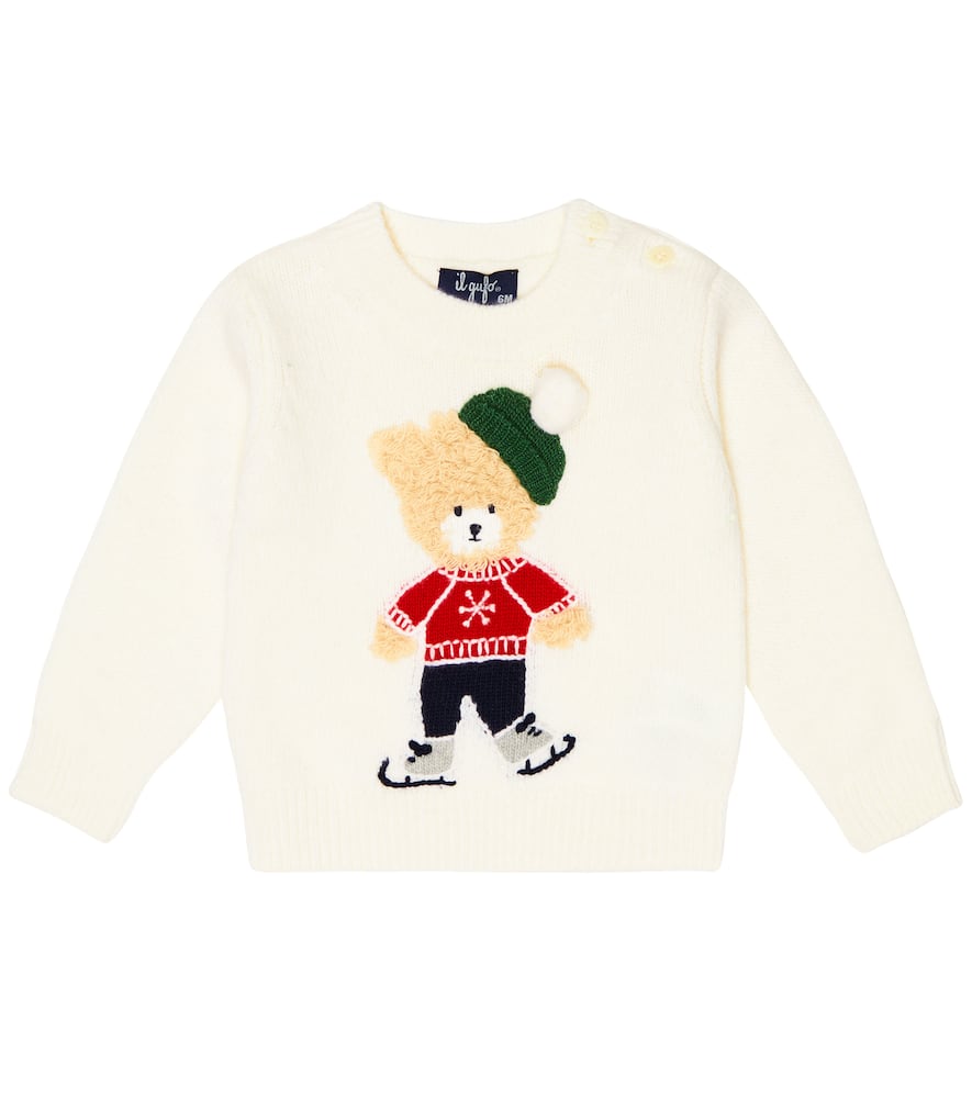 Il Gufo Baby intarsia wool sweater