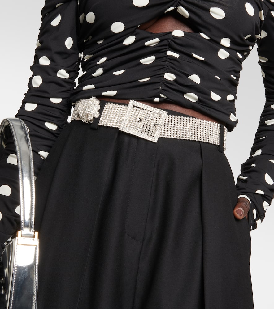 Magda Butrym Crystal-embellished Belt In Silver