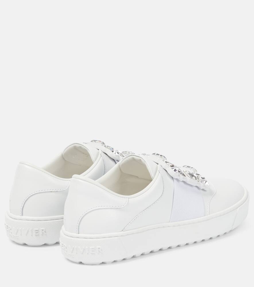 Shop Roger Vivier Viv' Golf Sneakers In Bianco