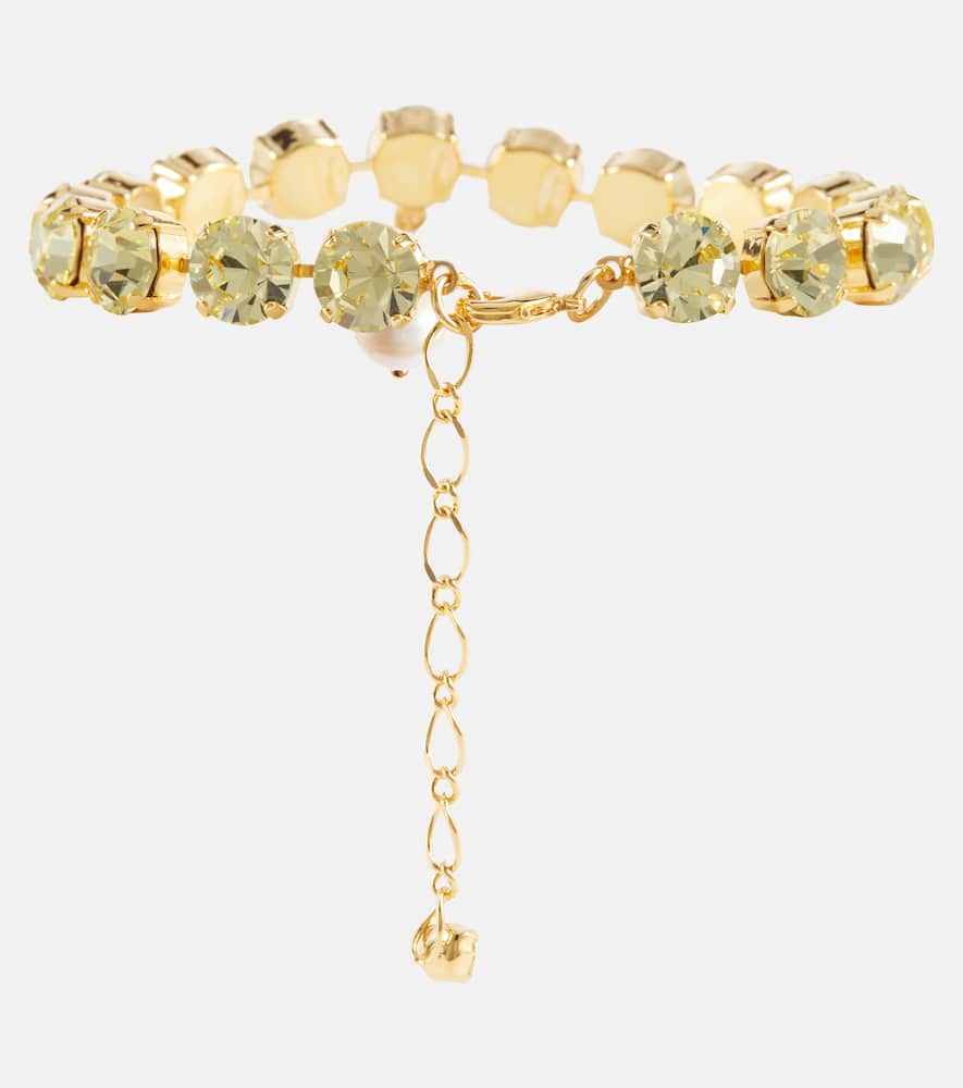 Shop Magda Butrym Crystal-embellished Bracelet In Gold