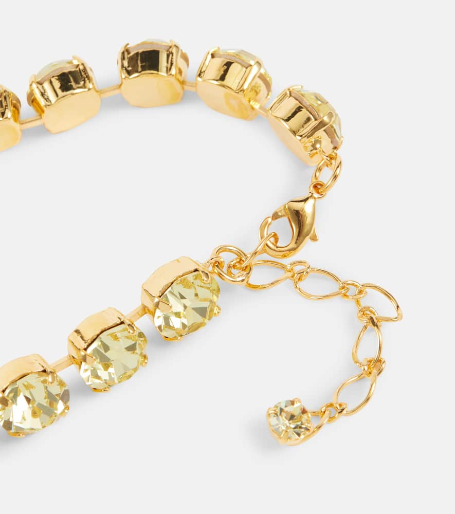 Shop Magda Butrym Crystal-embellished Bracelet In Gold