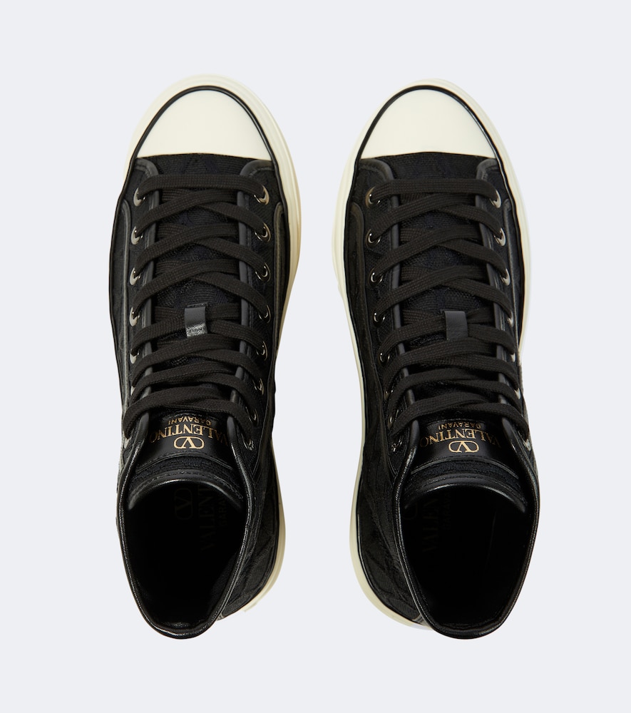  Valentino Garavani Valentino Garavani High-top Sneakers Toile Iconographe Aus Canvas 
