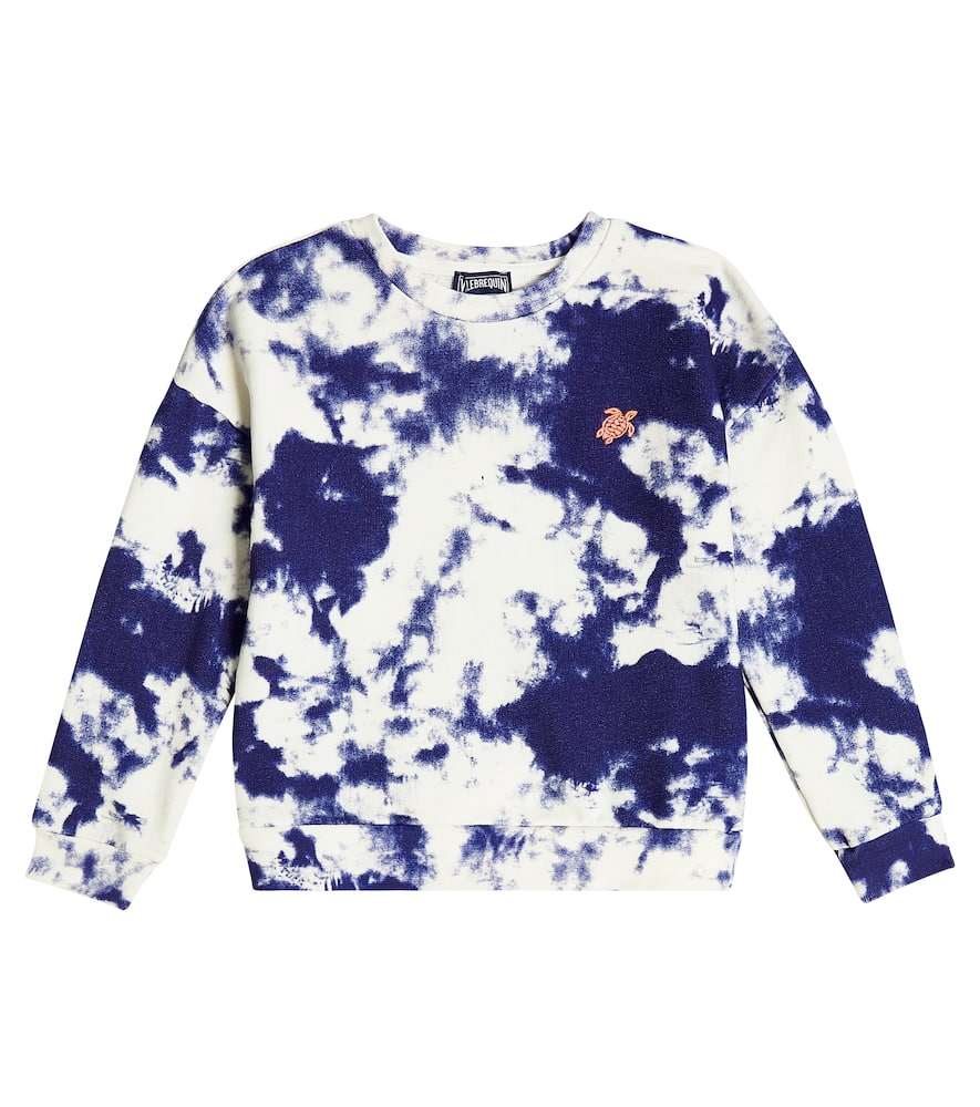 Vilebrequin Gareth Tie-dye Cotton Sweatshirt In Bleu Marine