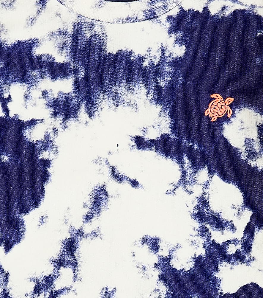 Vilebrequin Gareth Tie-dye Cotton Sweatshirt In Bleu Marine