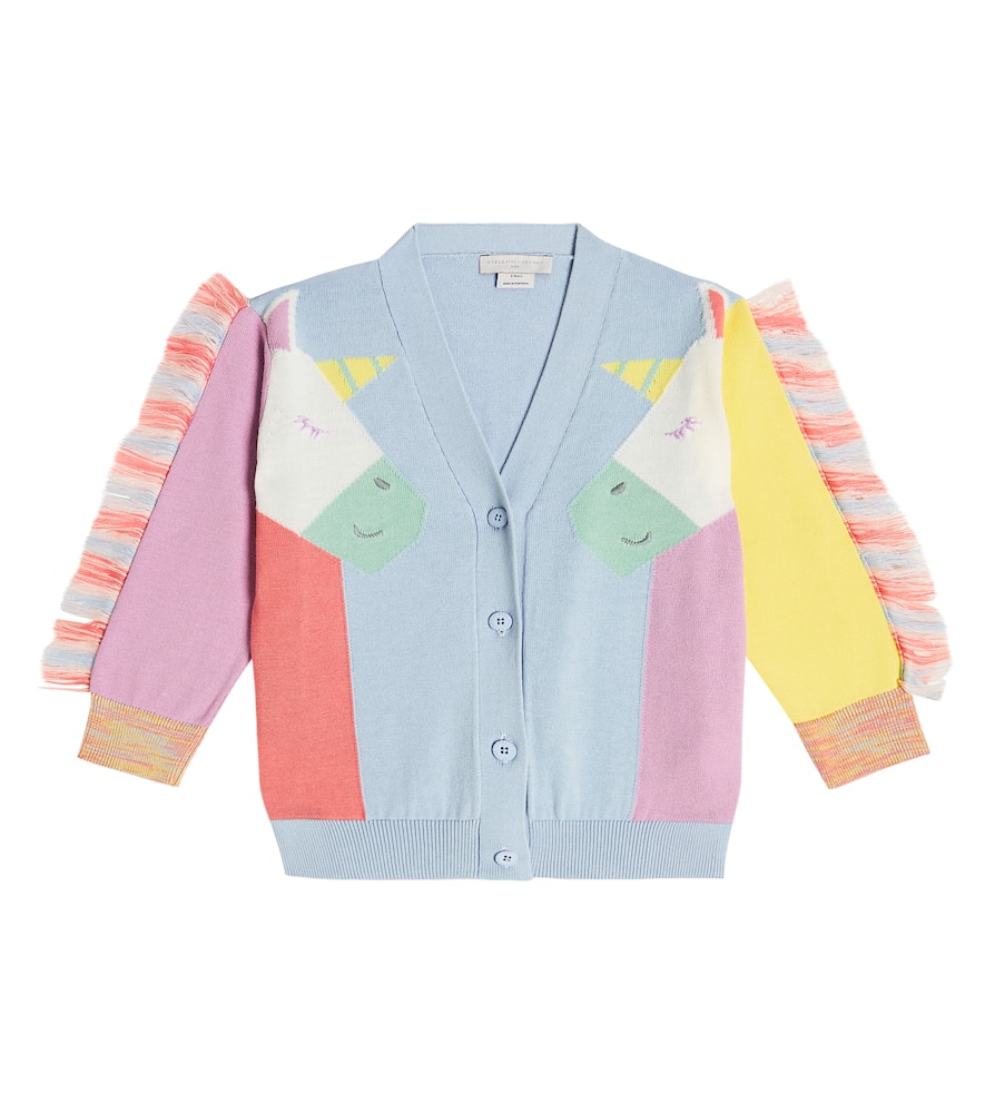 Stella Mccartney Embroidered Cotton Cardigan In Multicoloured