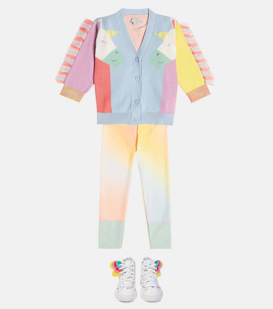 Stella Mccartney Embroidered Cotton Cardigan In Multicoloured