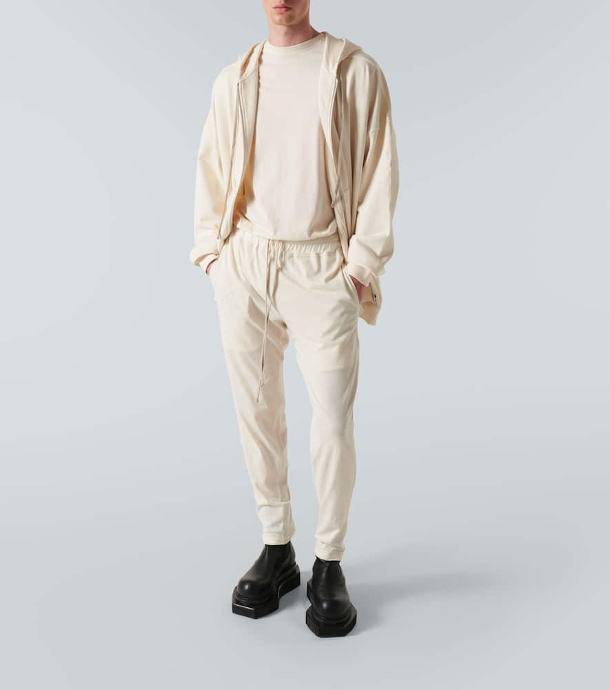 Shop Rick Owens Cotton Sweatpants In White